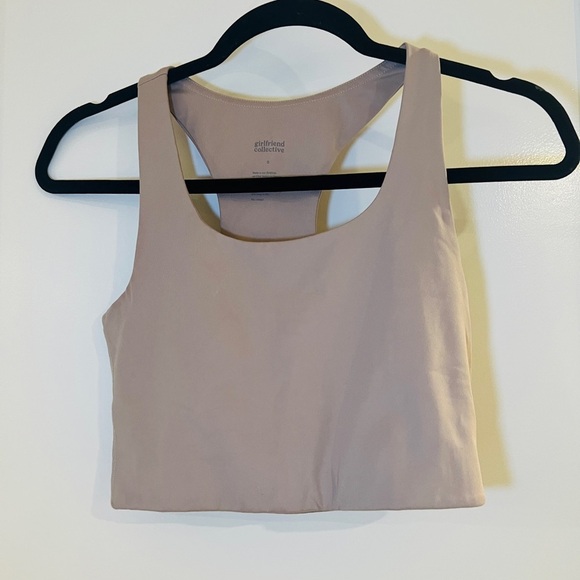 Girlfriend Collective Women's Brown Route Bella Scoop Tank Sports Bra Size Small - Picture 2 of 7